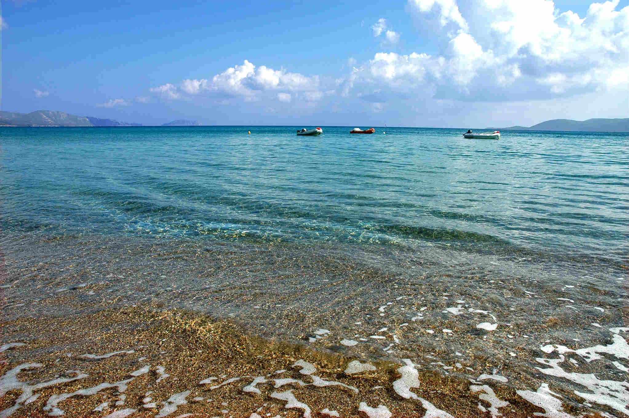 Sea in front of the camping